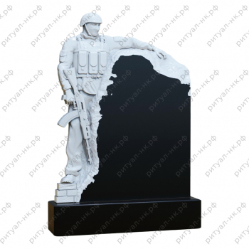 Резной памятник военному № 16