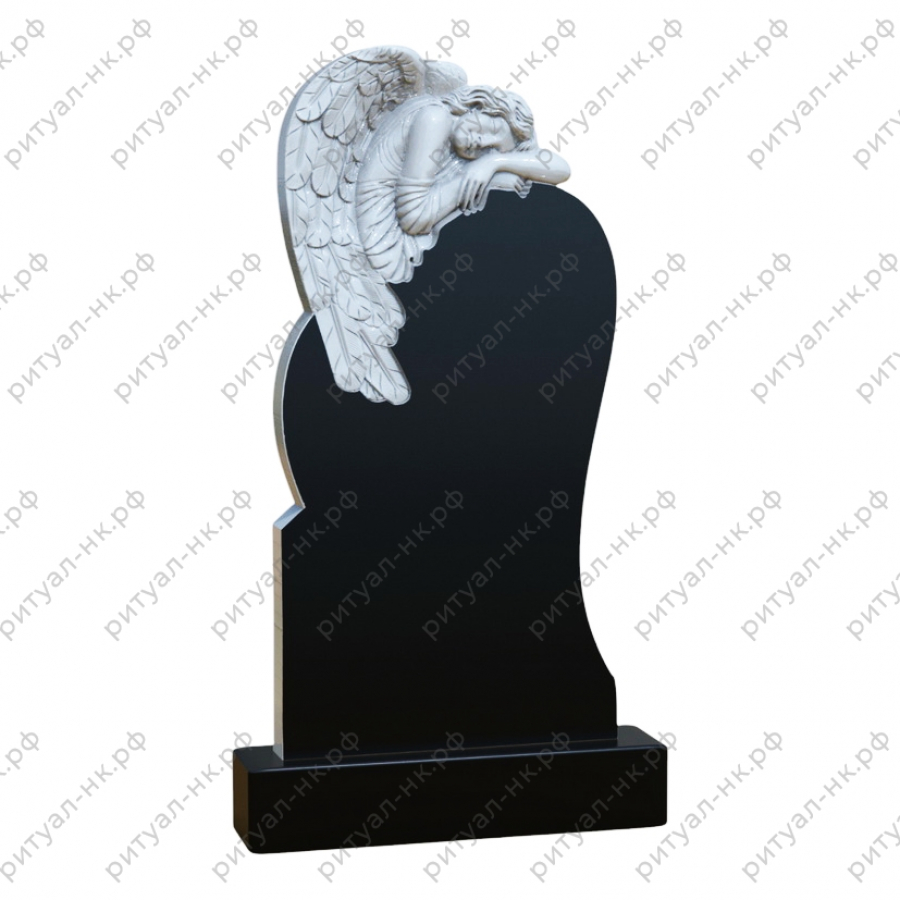 Резной памятник ангел № 63