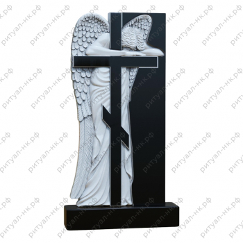 Резной памятник ангел № 34