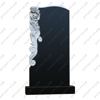 Резной памятник цветы № 142