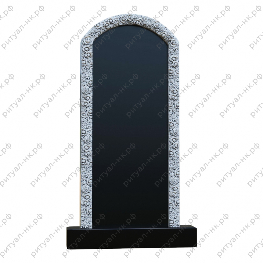 Резной памятник цветы № 130