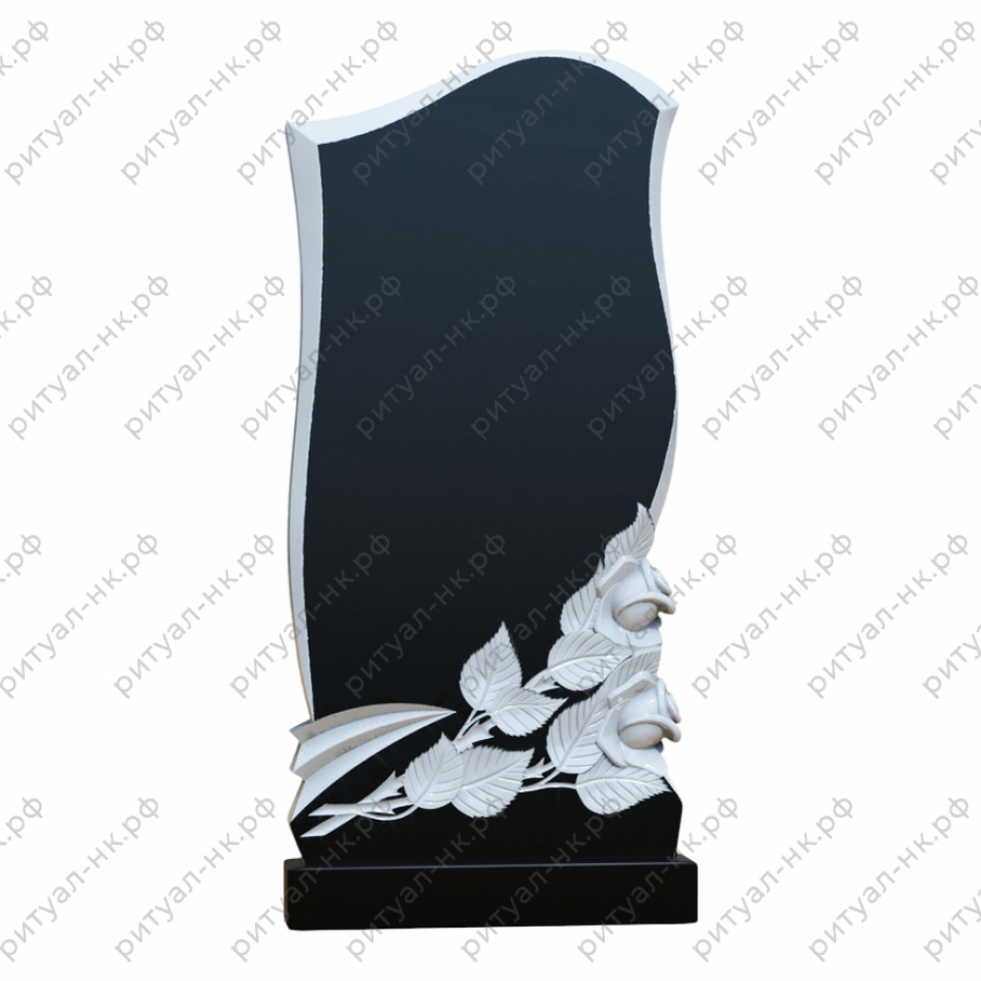 Резной памятник цветы № 71