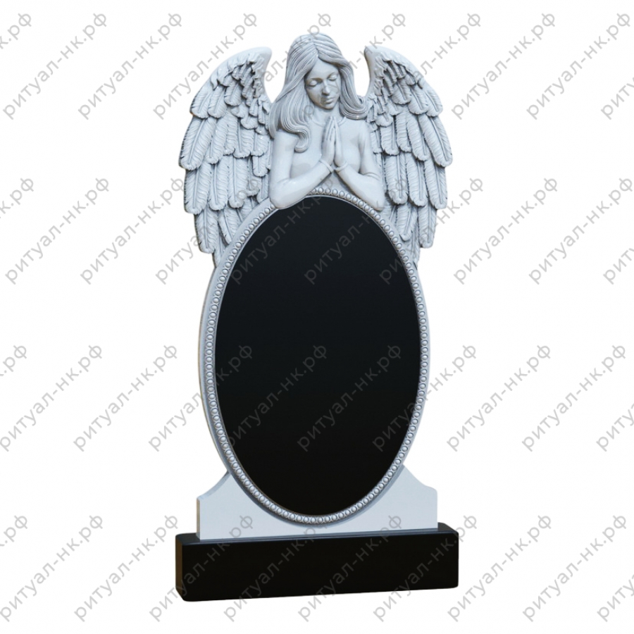 Резной памятник ангел № 15