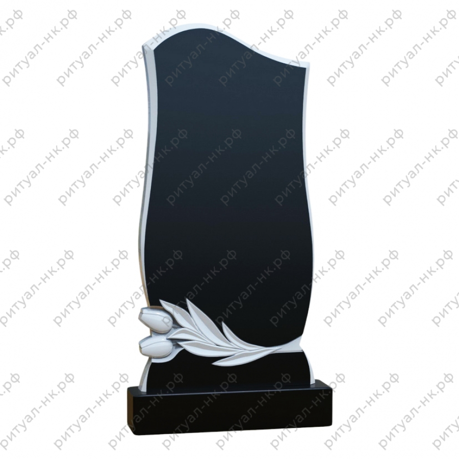 Резной памятник цветы № 16