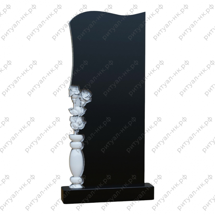 Резной памятник цветы № 25