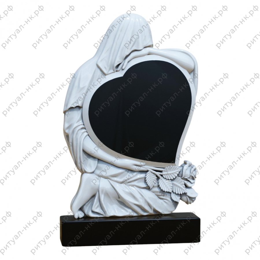 Резной памятник скорбящая № 6
