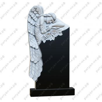 Резной памятник ангел № 44