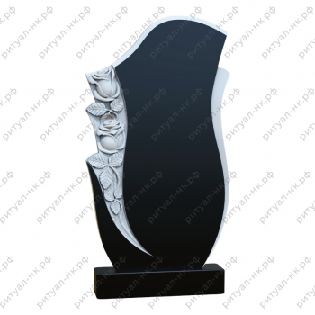 Резной памятник цветы № 100