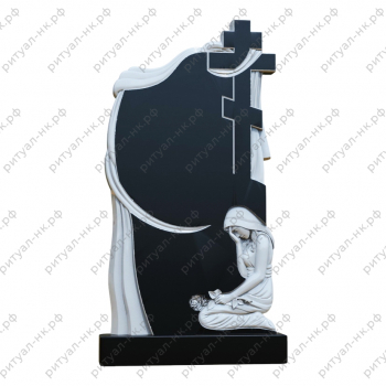 Резной памятник скорбящая № 10