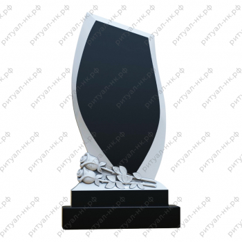 Резной памятник цветы № 68