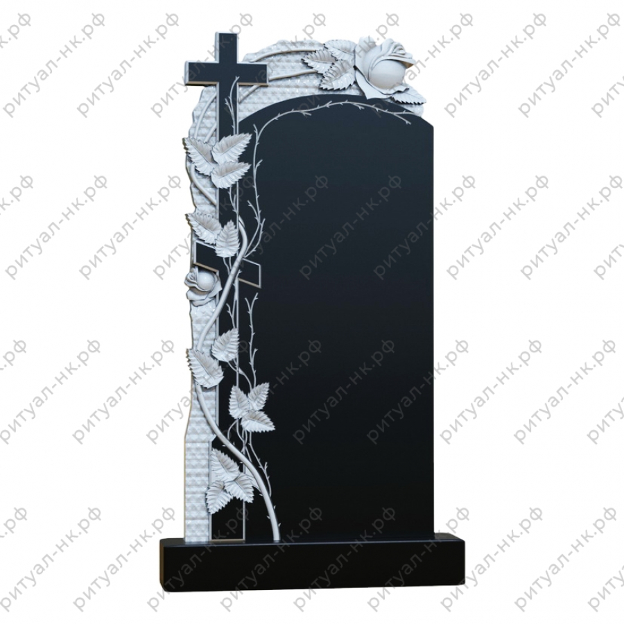 Резной памятник цветы № 63