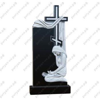 Резной памятник скорбящая № 5