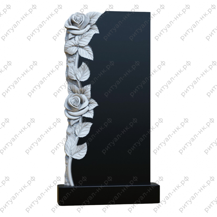 Резной памятник цветы № 67