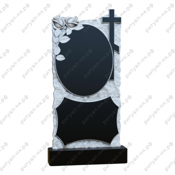 Резной памятник цветы № 98