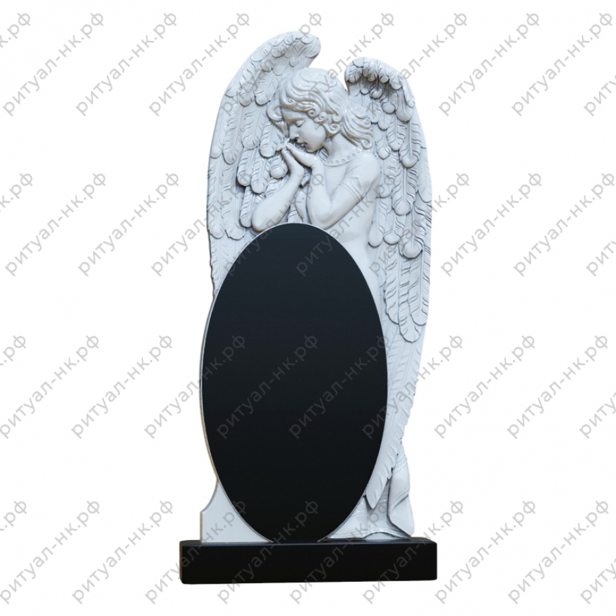 Резной памятник ангел № 10