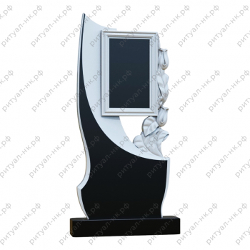 Резной памятник цветы № 36