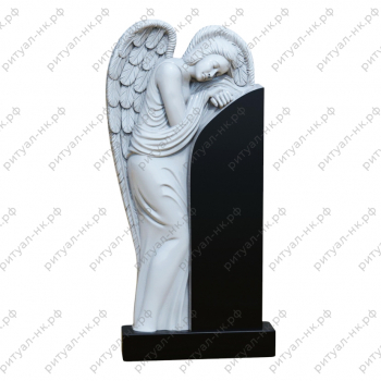 Резной памятник ангел № 4