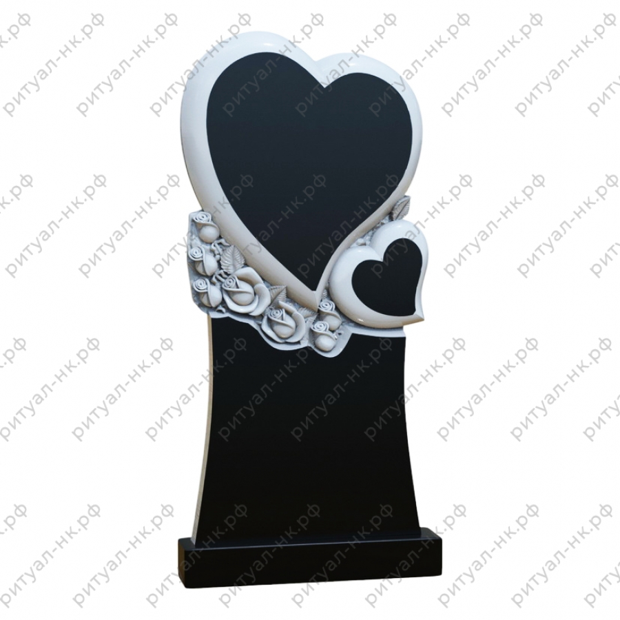 Резной памятник с сердцем № 20