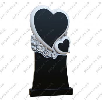 Резной памятник с сердцем № 20