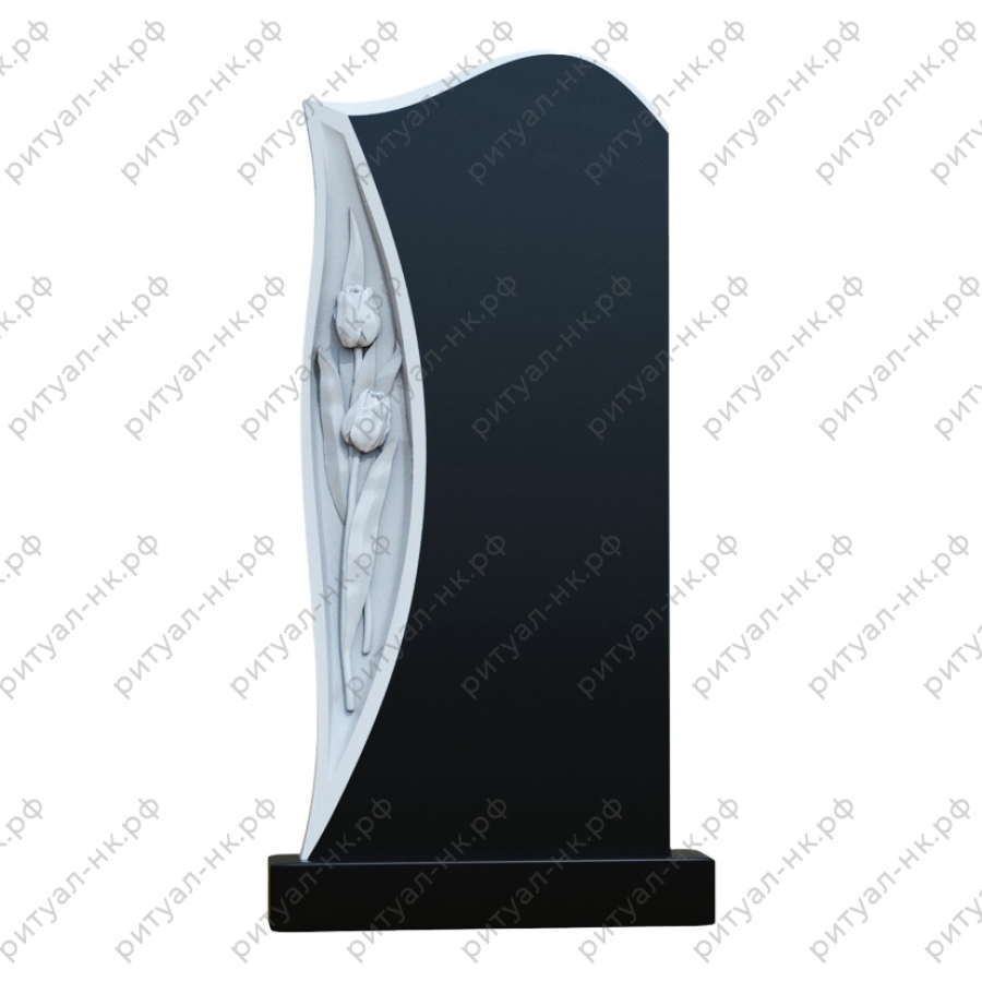 Резной памятник цветы № 10