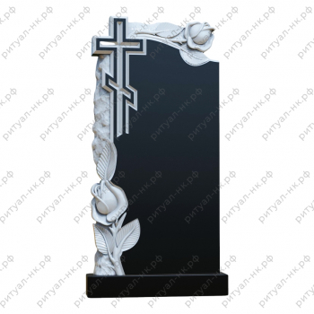 Резной памятник цветы № 78