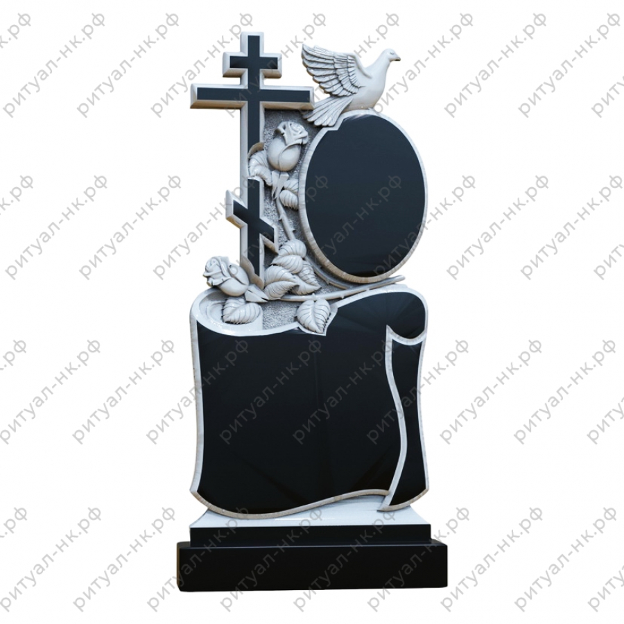 Резной памятник с птицей № 26