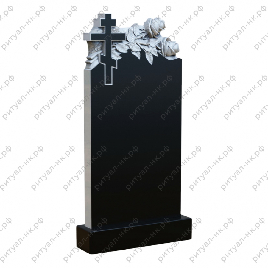 Резной памятник цветы № 54