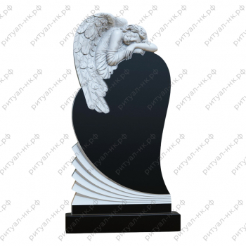 Резной памятник ангел № 56