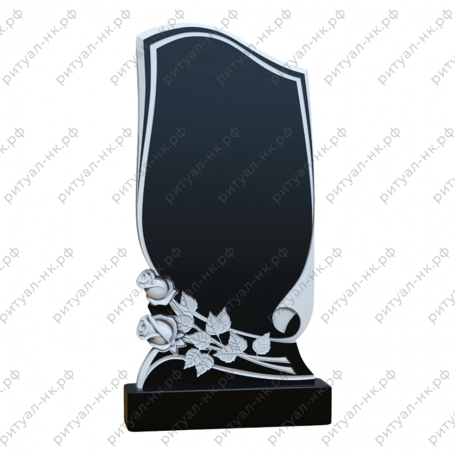 Резной памятник цветы № 103