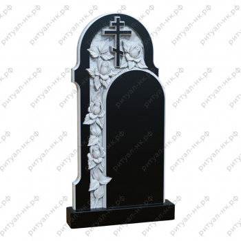 Резной памятник цветы № 43