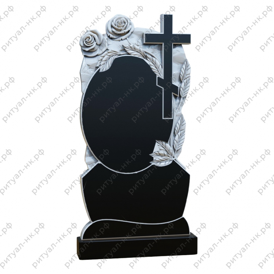 Резной памятник цветы № 89