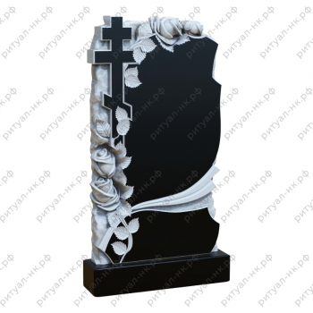 Резной памятник цветы № 53