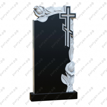 Резной памятник цветы № 92