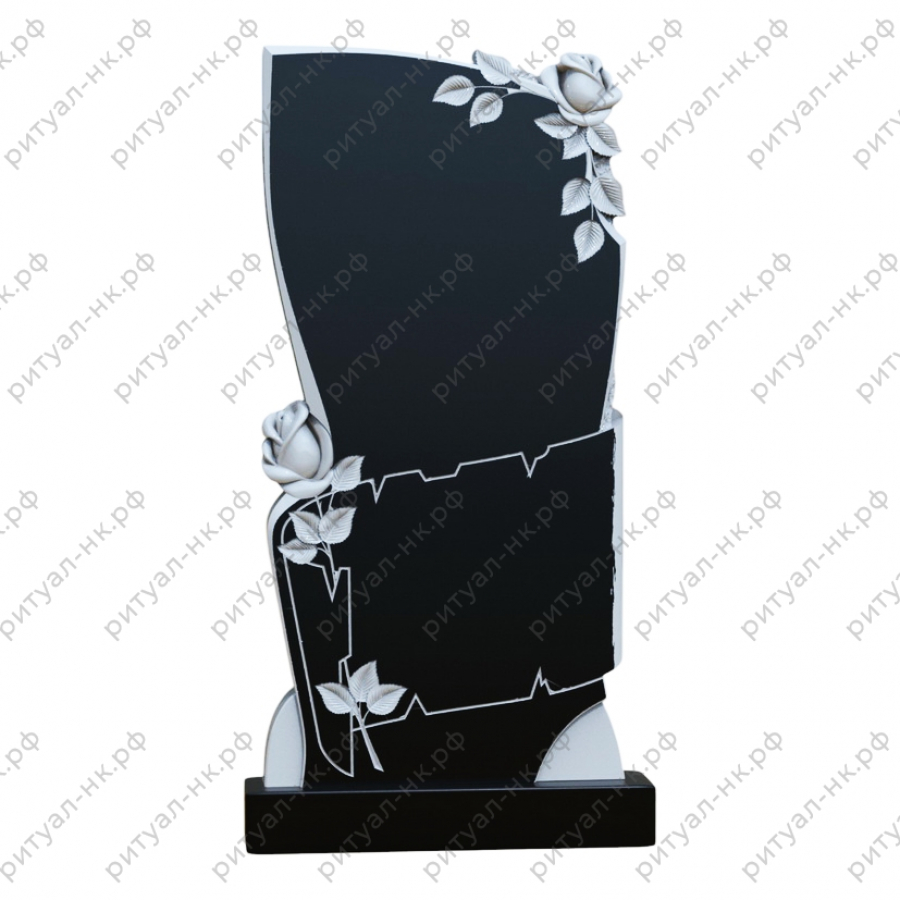 Резной памятник со свитком № 1