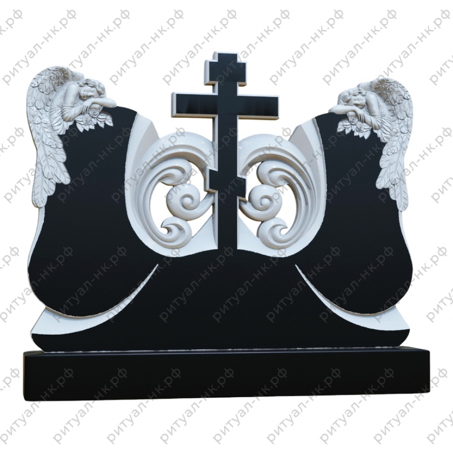 Резной памятник семейный № 61