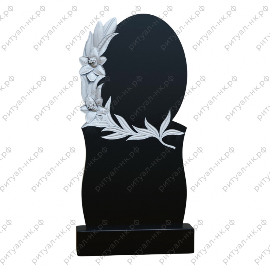 Резной памятник цветы № 2