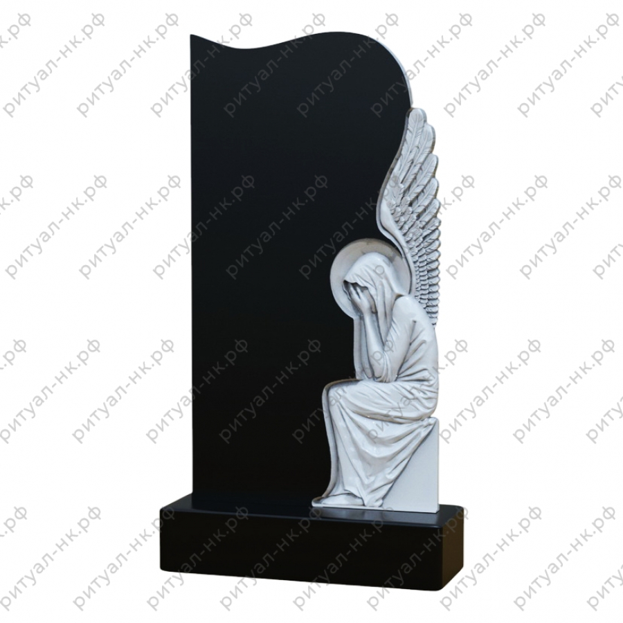 Резной памятник ангел № 26