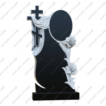 Резной памятник цветы № 21