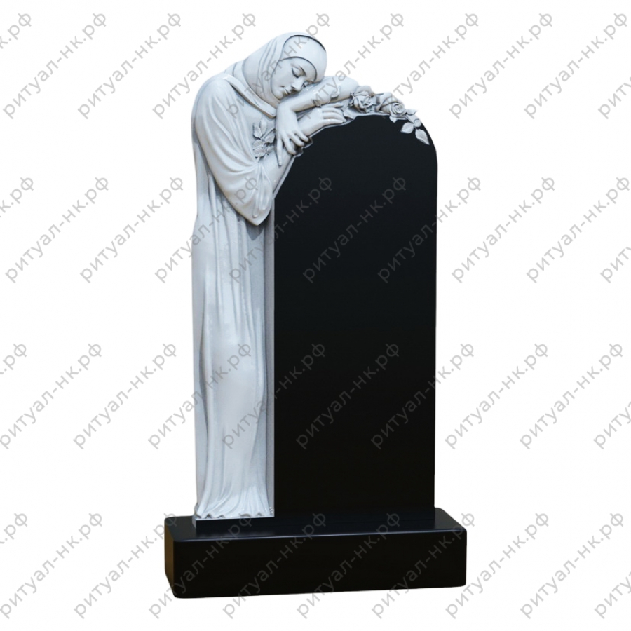 Резной памятник скорбящая № 14