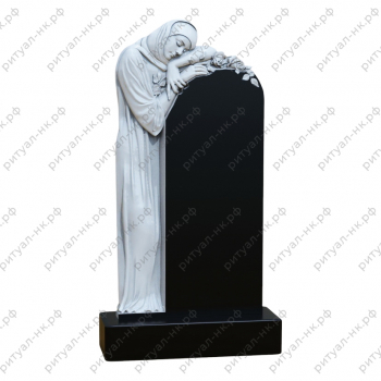 Резной памятник скорбящая № 14