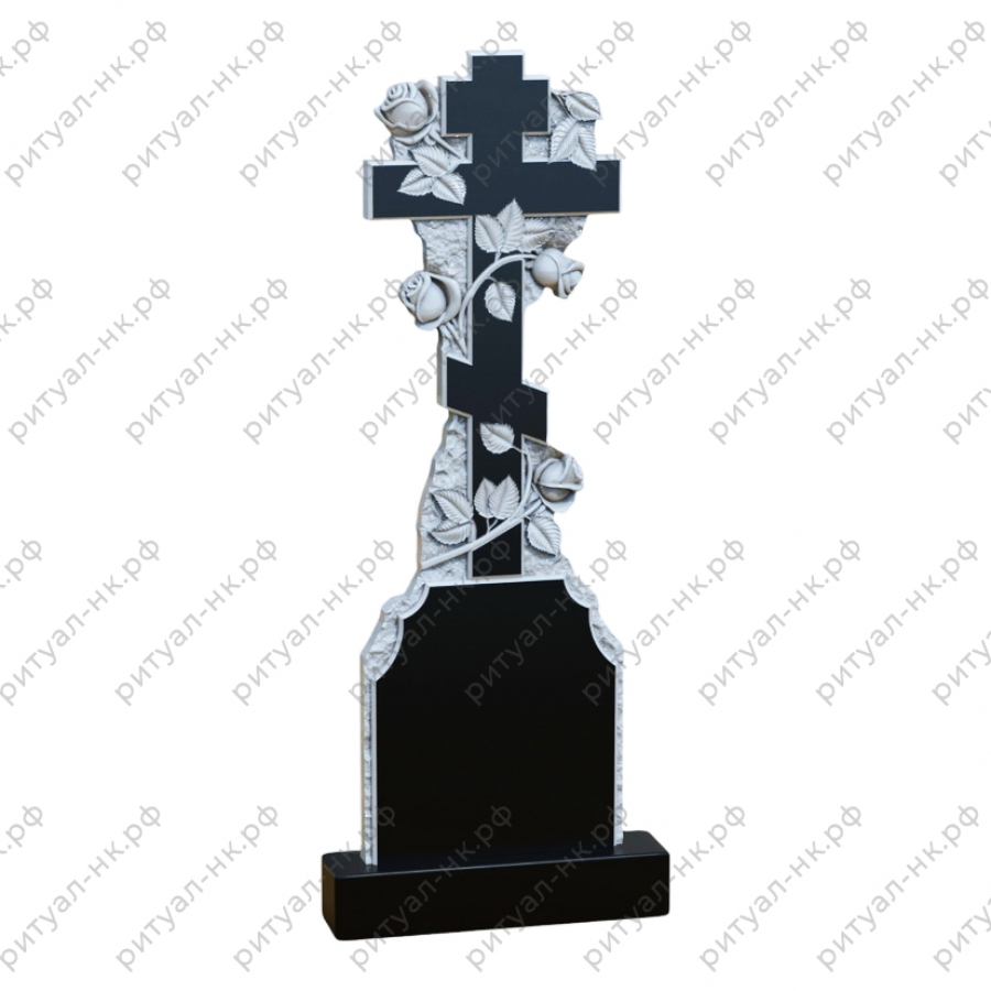 Резной памятник крест № 34