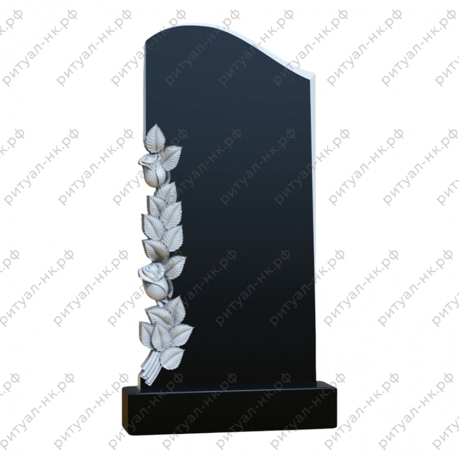 Резной памятник цветы № 101