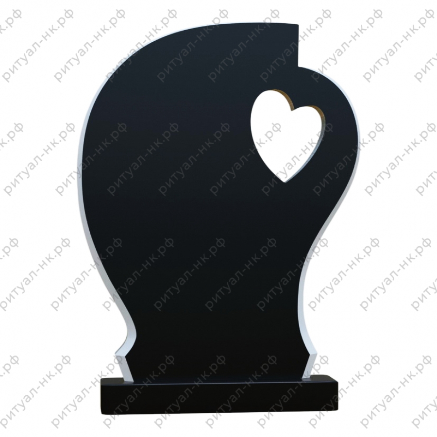 Резной памятник с сердцем № 19