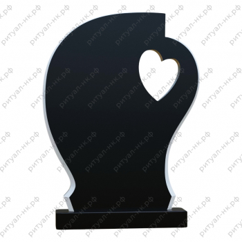 Резной памятник с сердцем № 19