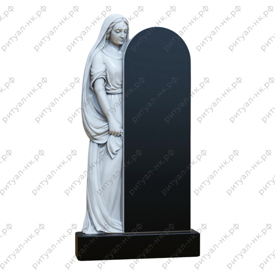 Резной памятник скорбящая № 27