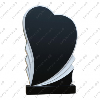 Резной памятник с сердцем № 28