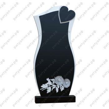 Резной памятник с сердцем № 23