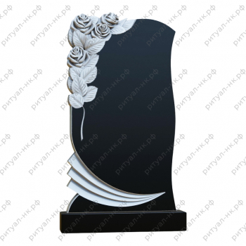 Резной памятник цветы № 72