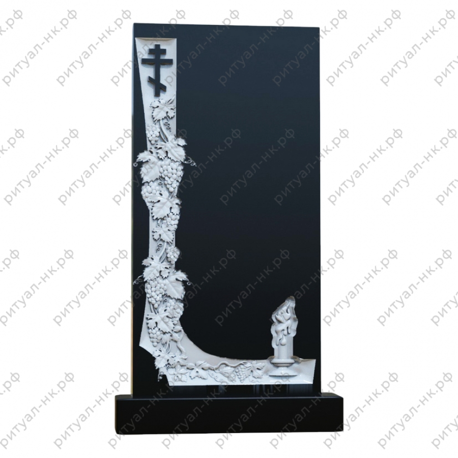 Резной памятник со свечой № 3