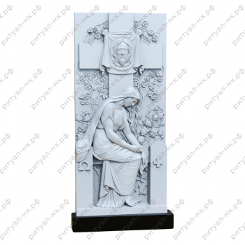 Резной памятник скорбящая № 20